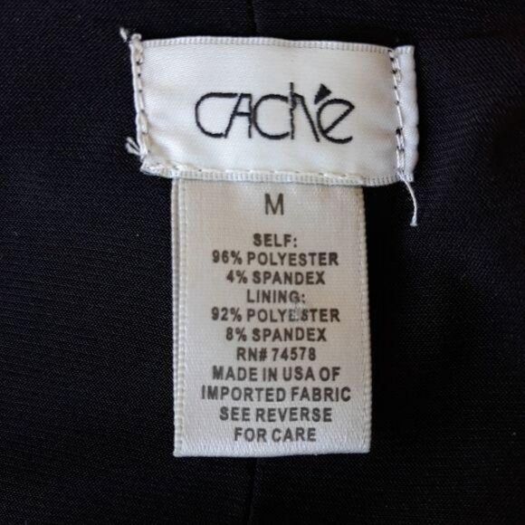 Vtg Cache Fiery Tropical Floral Mock Wrap Dress Stretch Bodycon Cap Sleeve Sz M - Picture 3 of 9